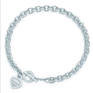 Tiffany & Co. Silver Heart Tag Toggle Necklace